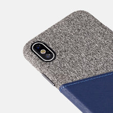 Premium quality slim PU leather case for iPhone with cardholder, grip well for iPhone X leather case with metal button-medome technology麦多米