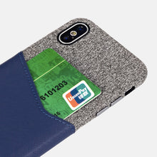 Premium quality slim PU leather case for iPhone with cardholder, grip well for iPhone X leather case with metal button-medome technology麦多米